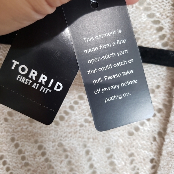 Torrid 3/4 Tan Marl Open Front Shrug/ Cardigan Size 1X - Picture 8 of 13